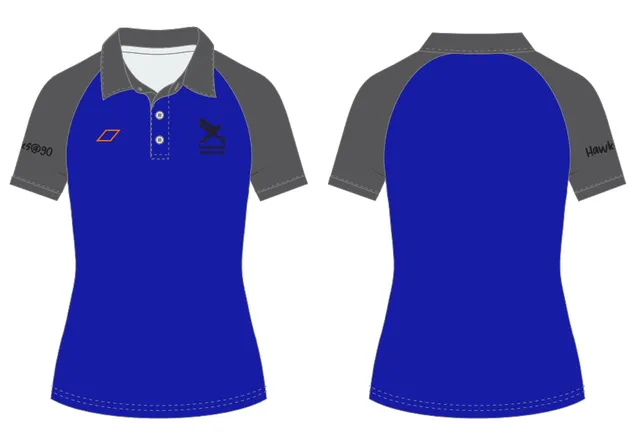 grays-oxford-hawks-hc-atlas-polo-manica-corta-donna-blu-navy-grigio image 1