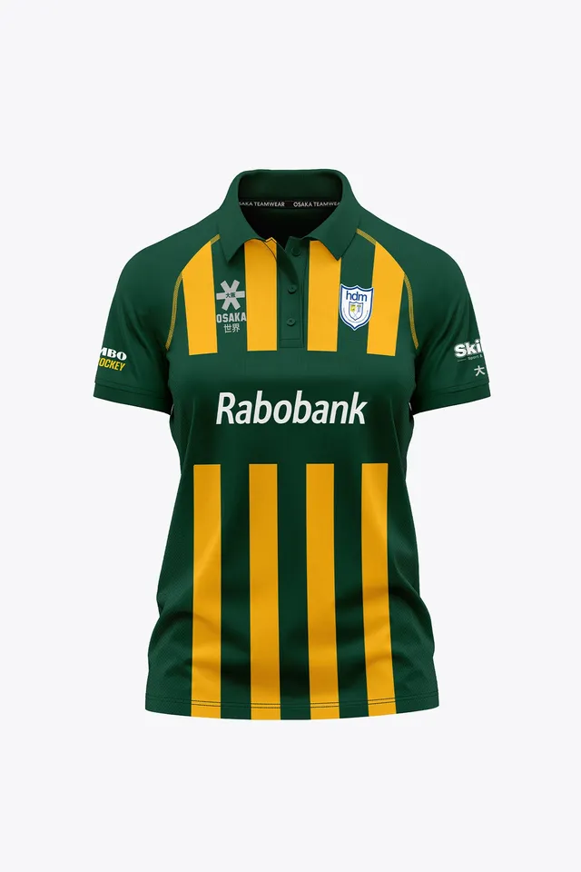 osaka-hdm-polo-jersey-donna-verde-giallo image 1