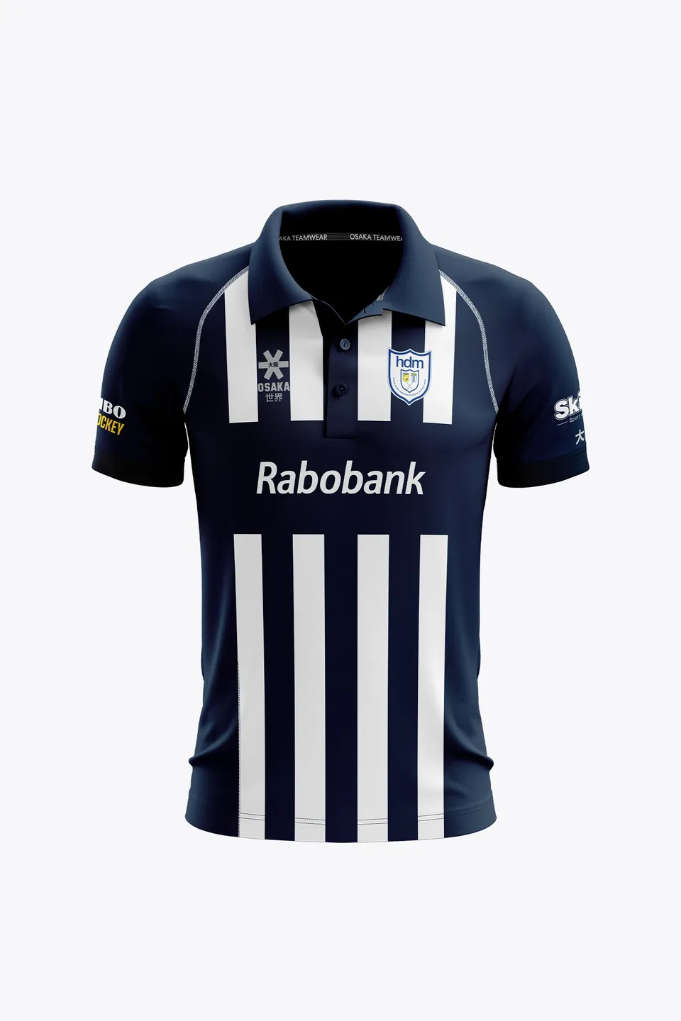 osaka-hdm-uomo-polo-jersey-blu-navy-bianco image 1