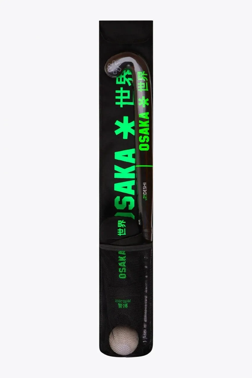 osaka-hockey-kids-starter-kit-kit-bambino-mazza-palla-parastinchi-iconic-black image 1