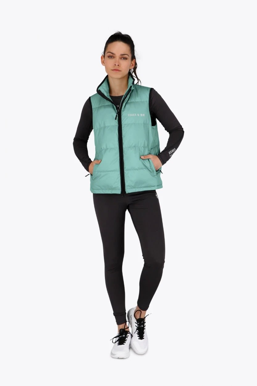 osaka-women-padded-gilet-smanicato-imbottito-donna-green image 4