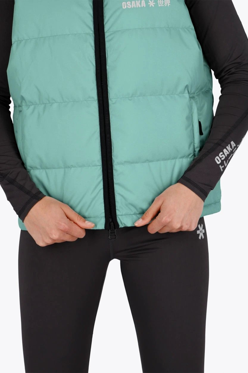 osaka-women-padded-gilet-smanicato-imbottito-donna-green image 8
