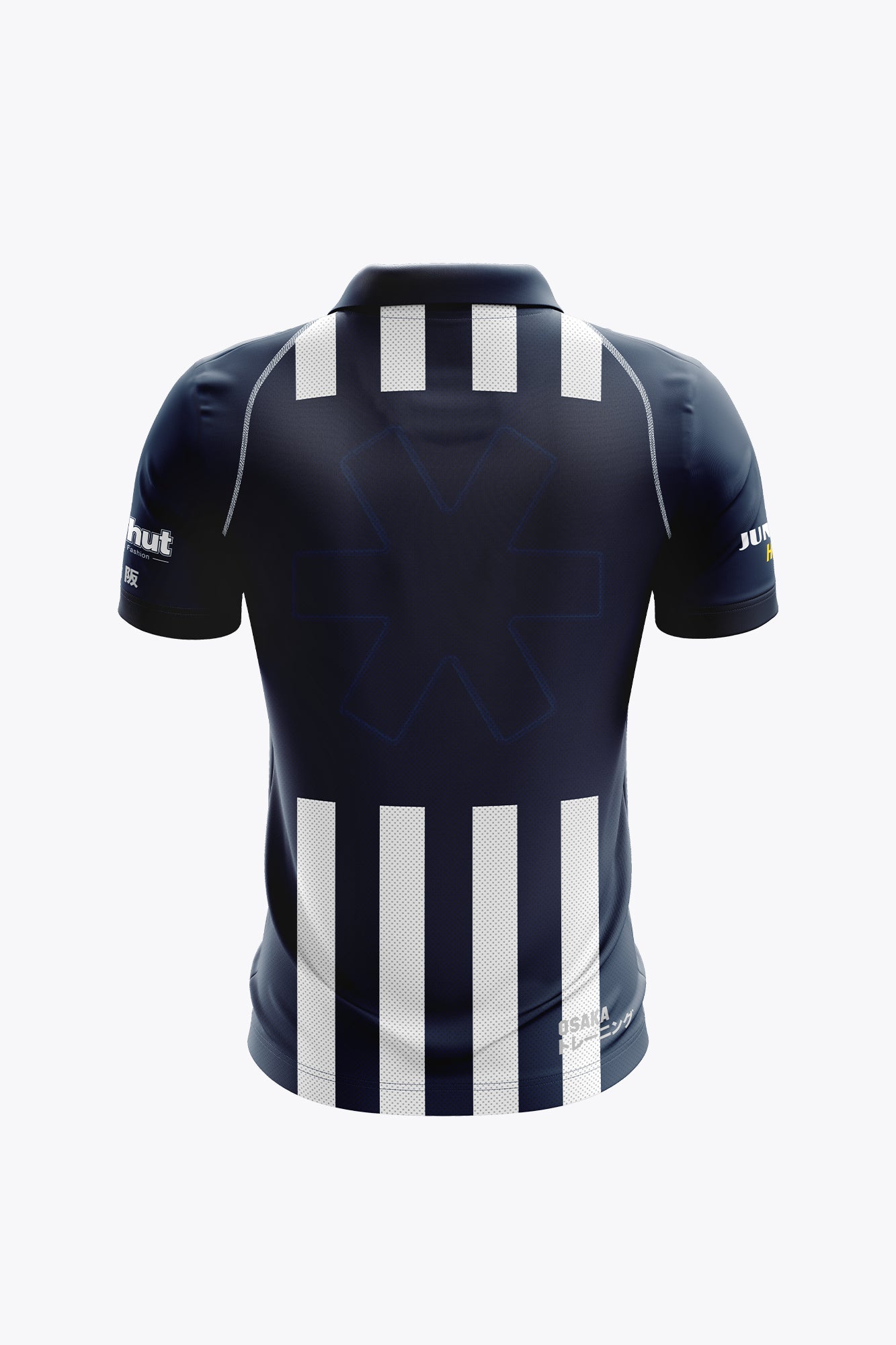 osaka-hdm-uomo-polo-jersey-blu-navy-bianco image 2