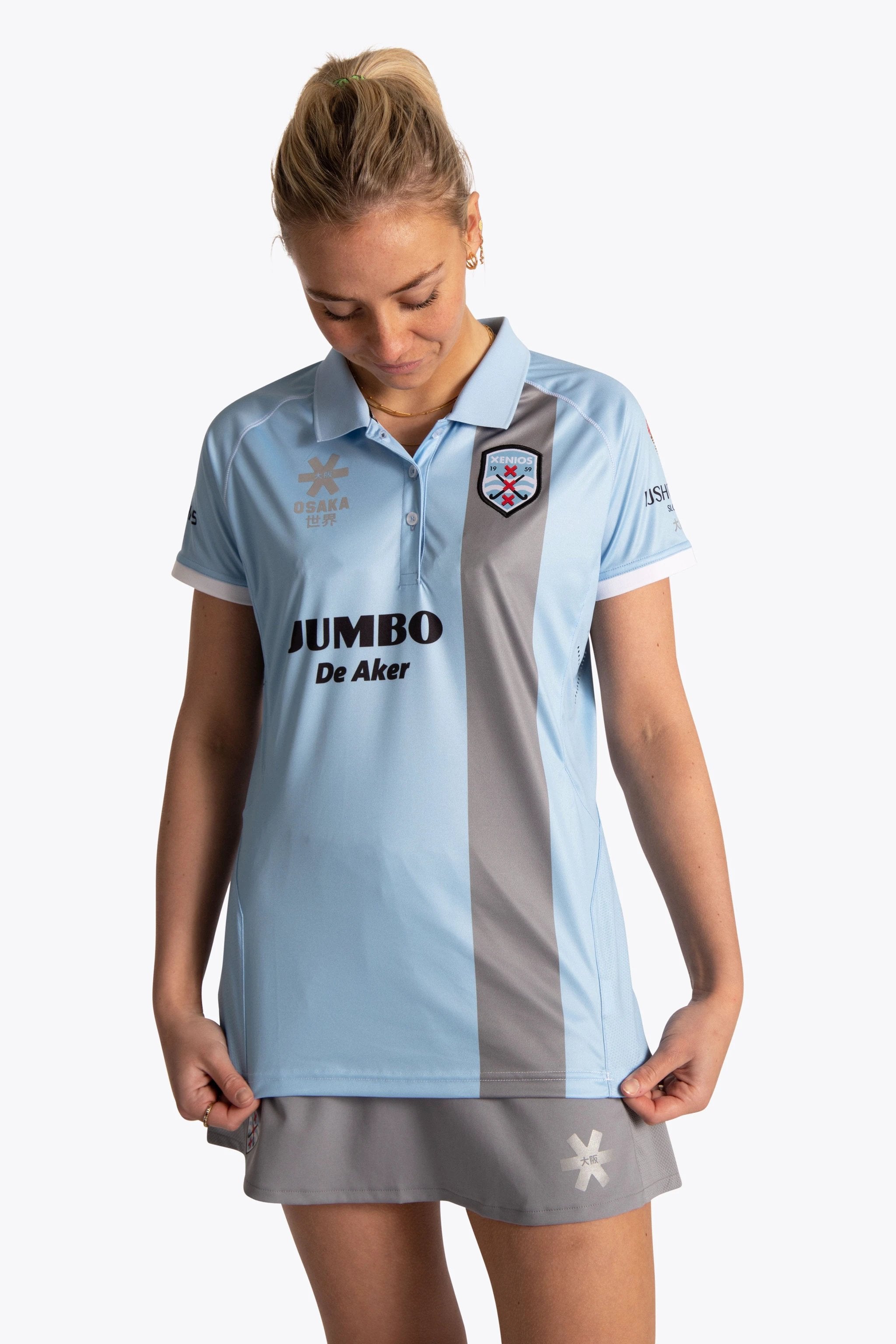 osaka-xenios-polo-jersey-donna-light-blue-grey image 3