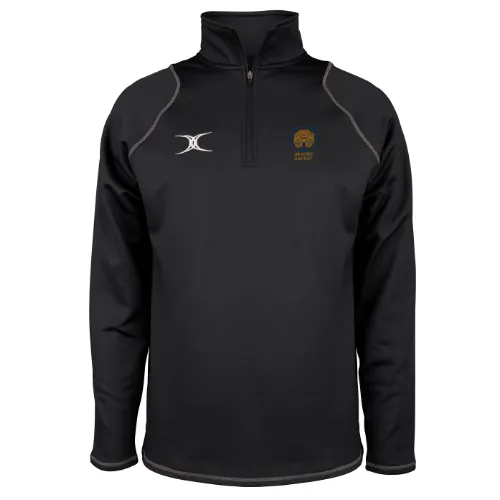 grays-quest-1-4-zip-fleece-devizes-hc-uomo-nero-pile-hockey-prato-adulto image 1