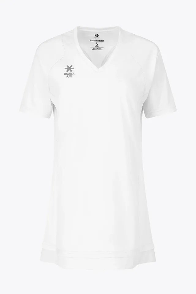 osaka-women-v-neck-tech-dress-abito-sportivo-donna-bianco image 1