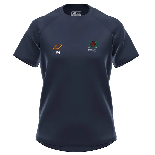 grays-havant-hc-gts-maglia-training-donna-blu-navy-manica-corta image 1