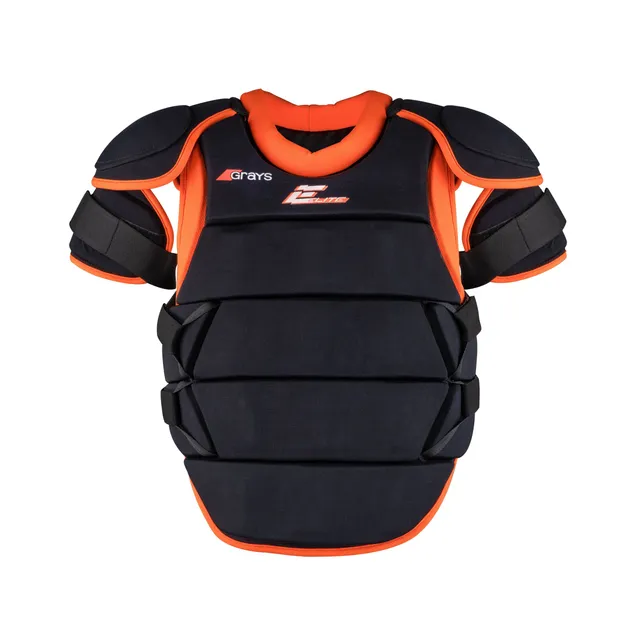 grays-elite-body-armour-nero-arancione-portiere-hockey image 1