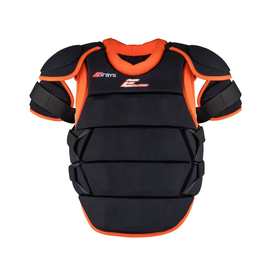 grays-elite-body-armour-nero-arancione-portiere-hockey image 1
