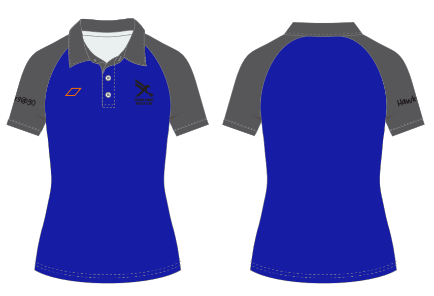 grays-oxford-hawks-hc-atlas-polo-manica-corta-donna-blu-navy-grigio image 1