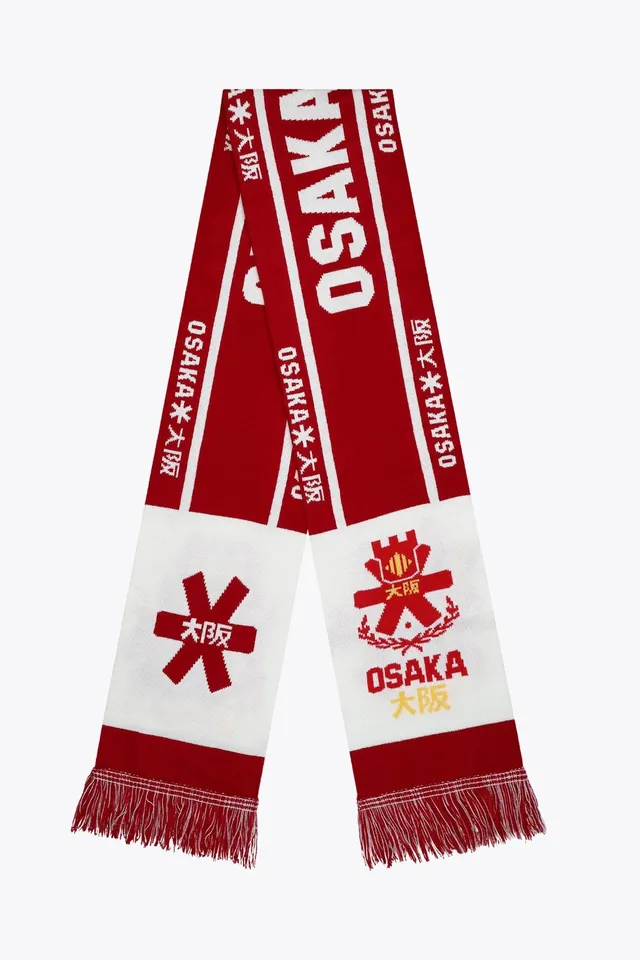 osaka-castelldefels-fan-scarf-sciarpa-tifoso-hockey-red image 1