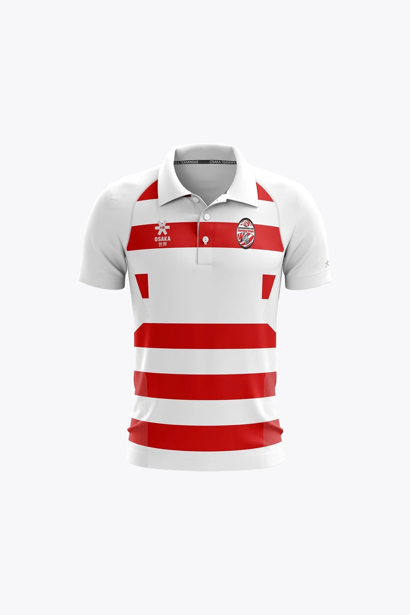 osaka-borgerhout-g-w-kids-polo-jersey-white-red image 1
