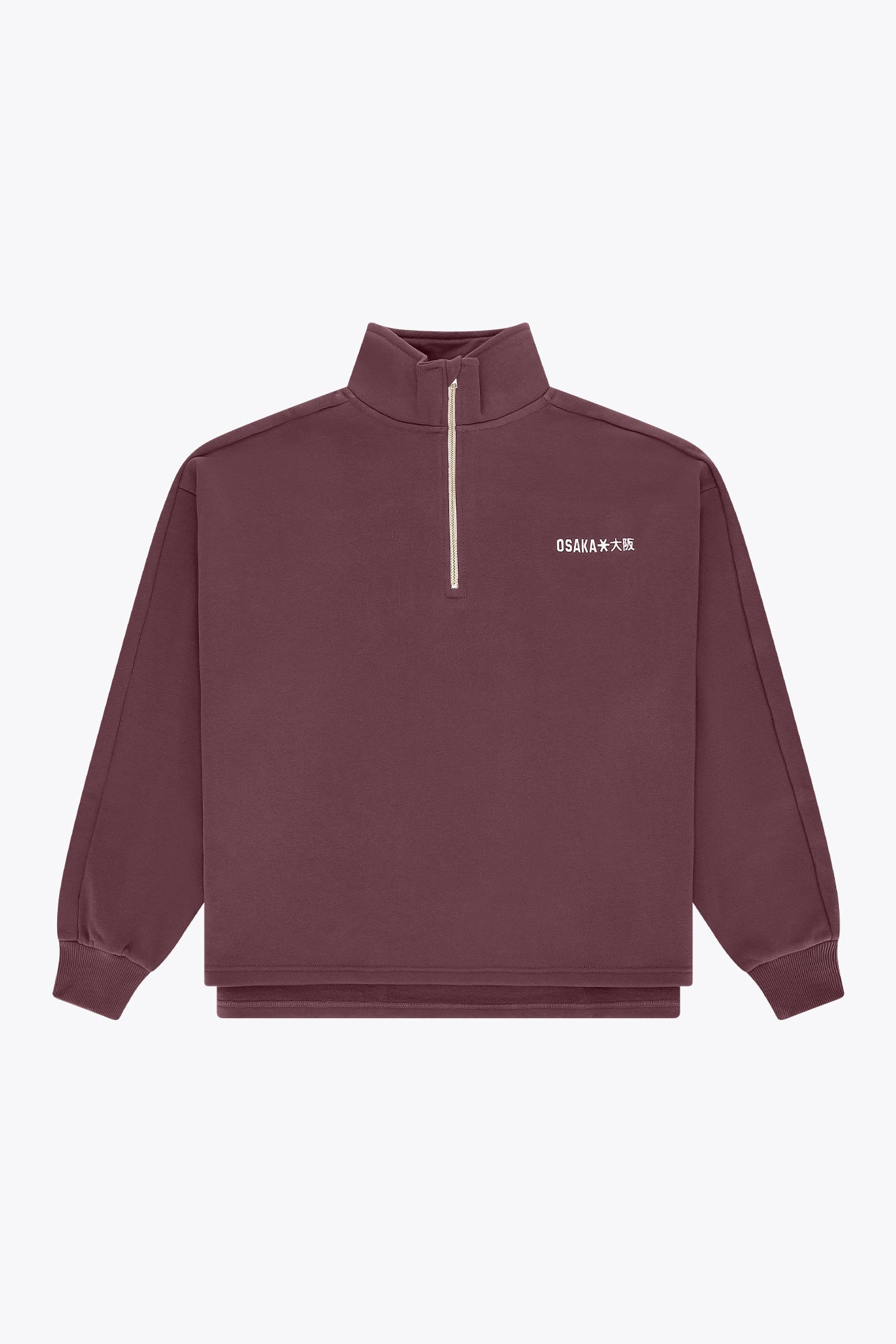 osaka-men-half-zip-felpa-peppercorn image 1