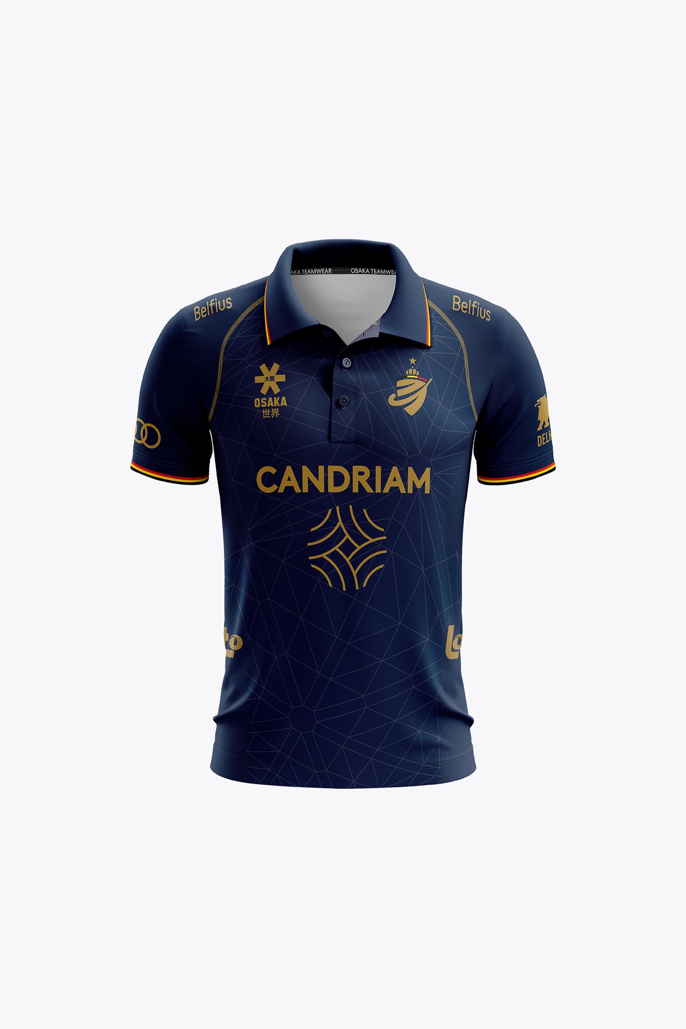 official-belgium-kids-polo-jersey-2026-navy-polo-bambino-belgio-hockey image 1
