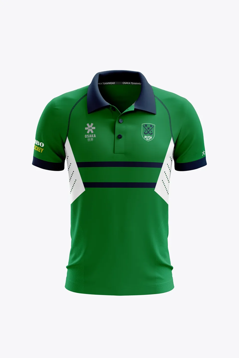osaka-bhv-push-polo-jersey-uomo-verde-bianco image 1