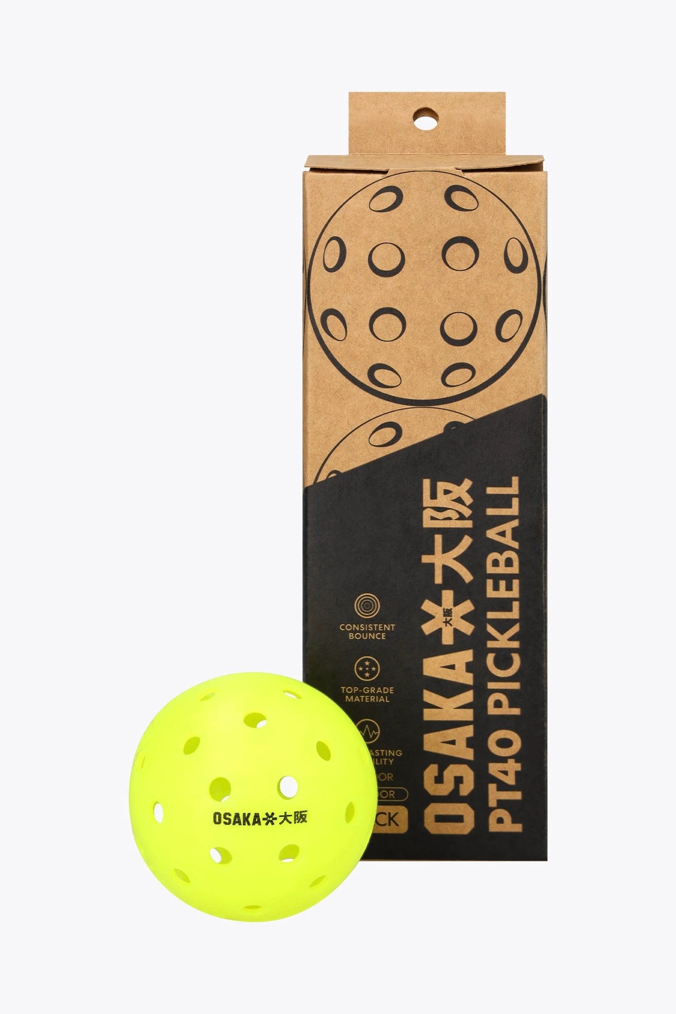osaka-pt40-palline-pickleball-outdoor-giallo-fluo image 1