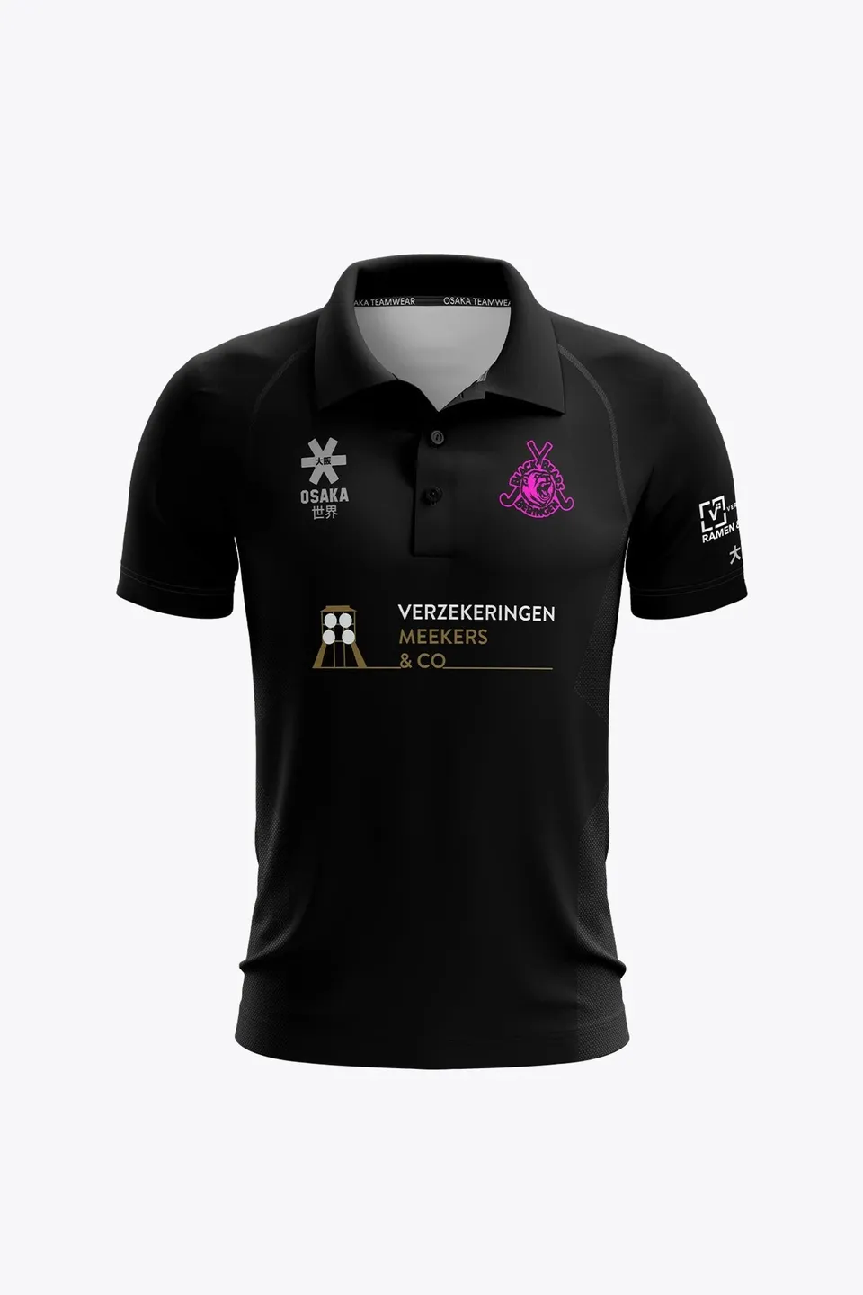 osaka-black-bears-polo-uomo-maglia-jersey-nera image 1