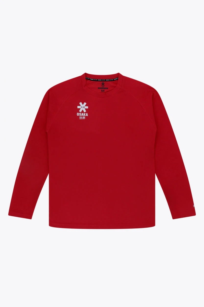 osaka-men-training-tee-manica-lunga-rosso image 1