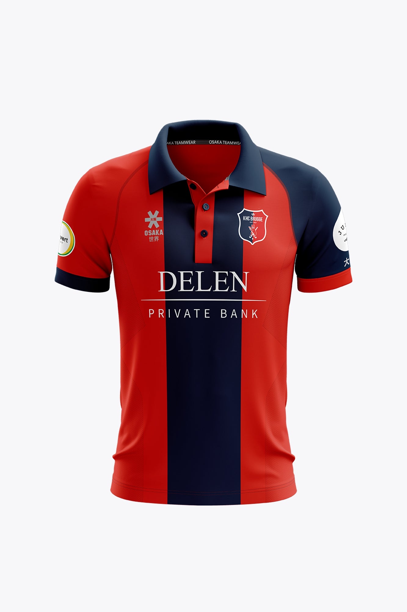 osaka-brg-uomo-polo-jersey-red-navy image 1