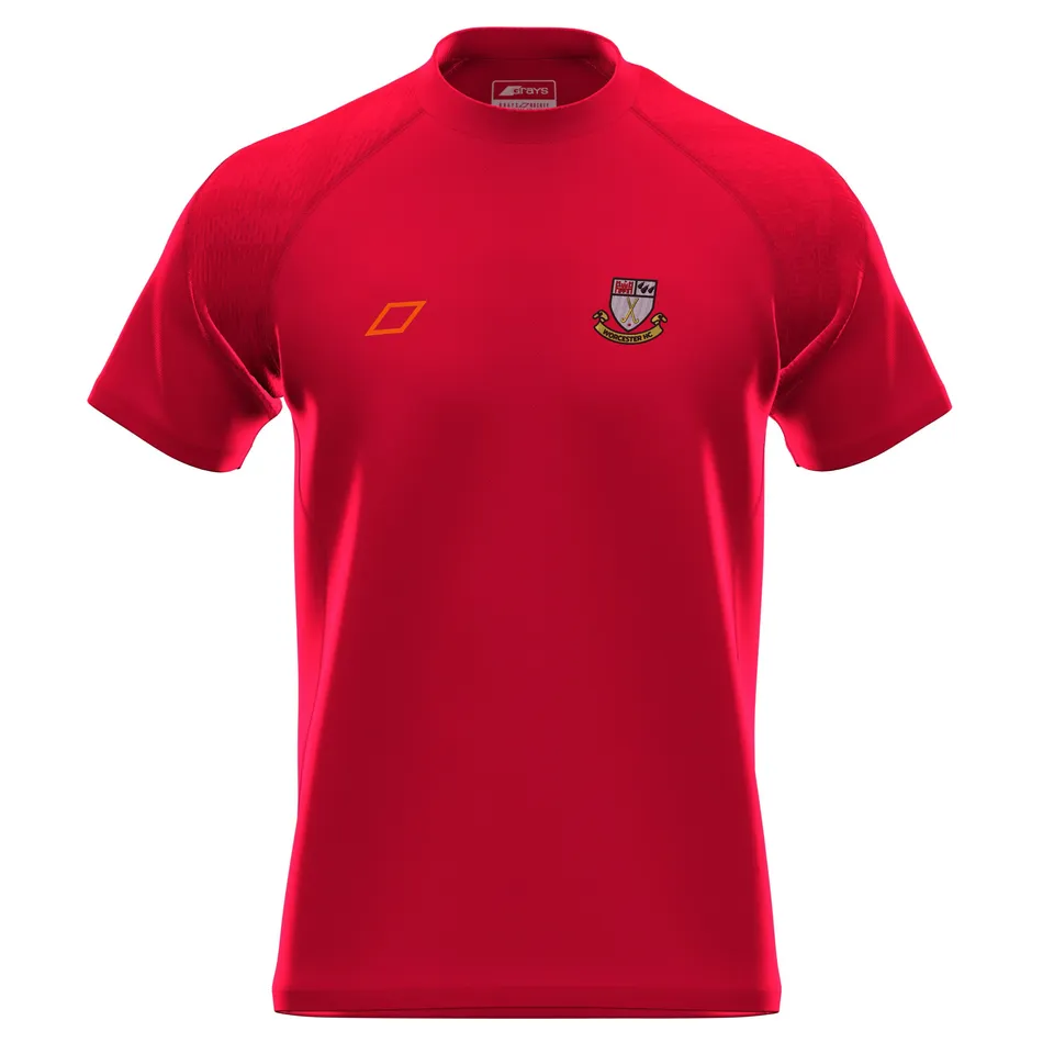 grays-worcester-hc-senior-maglia-training-gts-manica-corta-rossa image 1