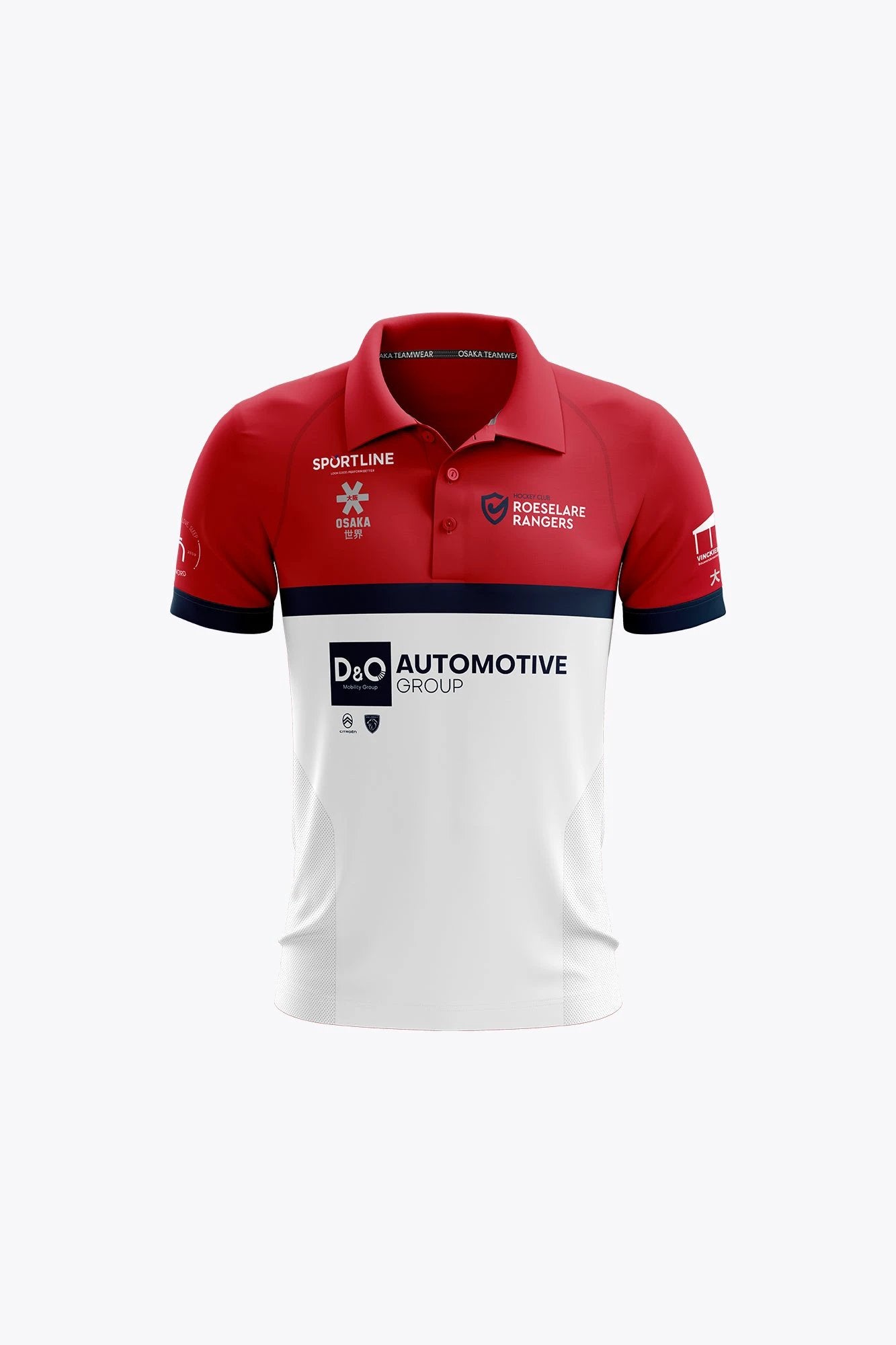 osaka-roeselare-rangers-polo-jersey-bambino-rosso-bianco image 1