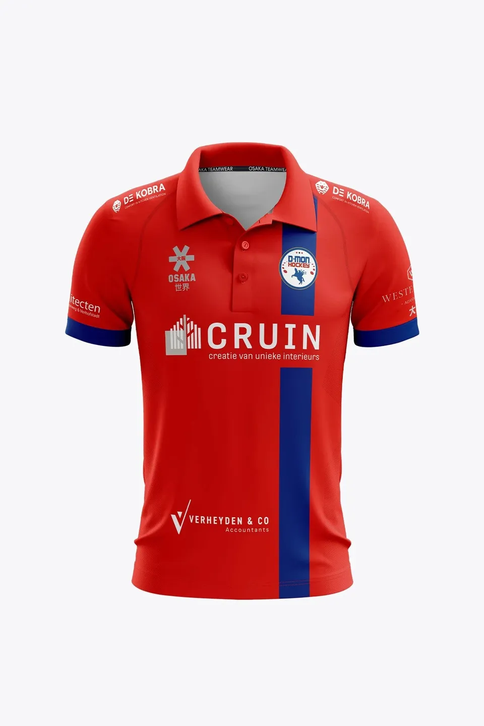 osaka-dendermonde-polo-jersey-uomo-rossa image 1
