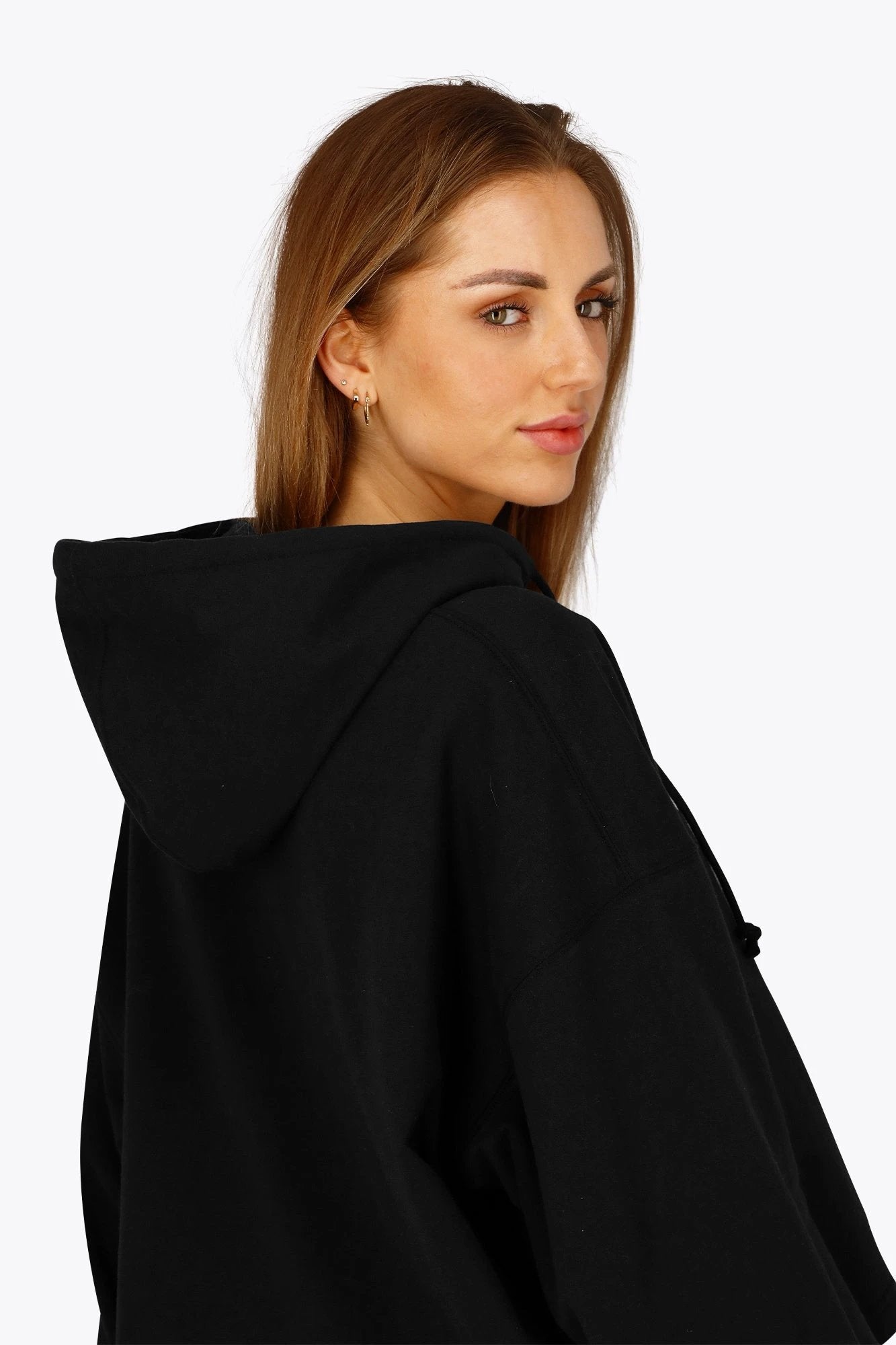osaka-women-cropped-hoodie-felpa-donna-corta-nera image 6