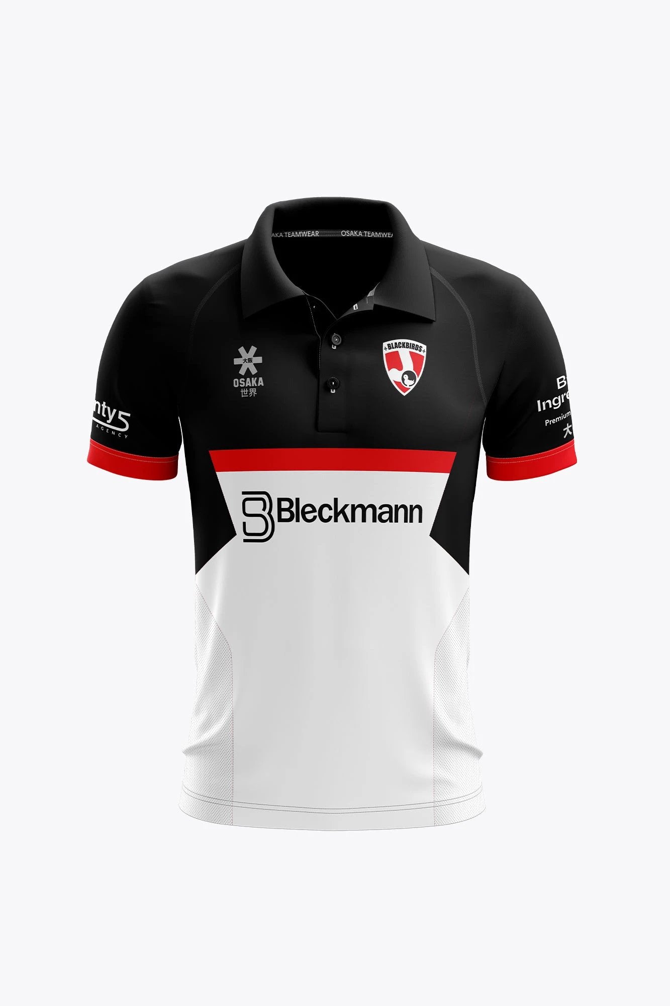 osaka-blackbirds-polo-jersey-donna-nero-rosso-bianco image 1