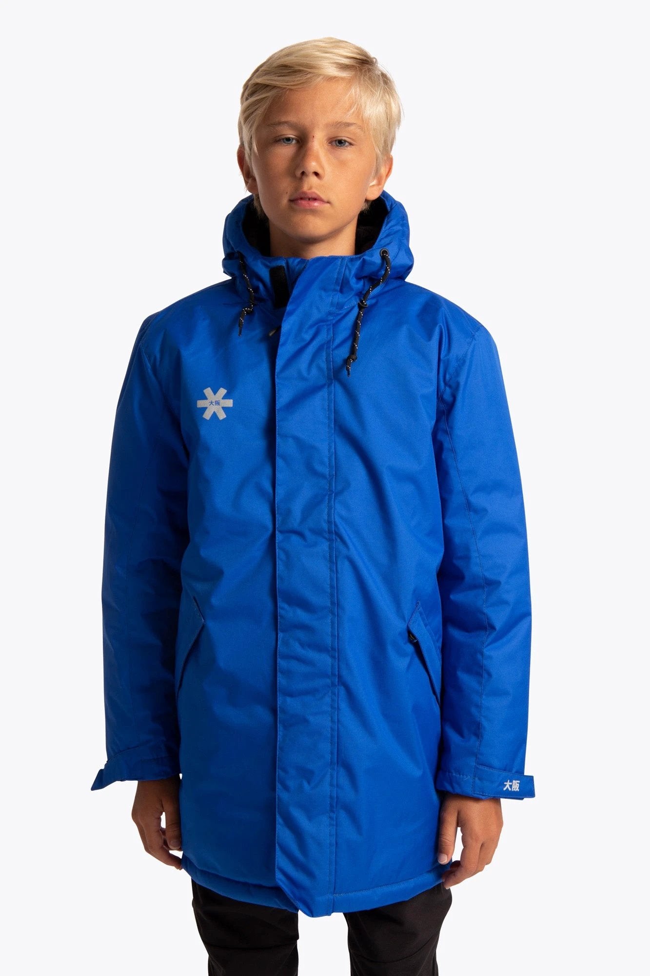 osaka-kids-stadium-jacket-blu-royal-giacca-stadio-bambino-impermeabile image 2