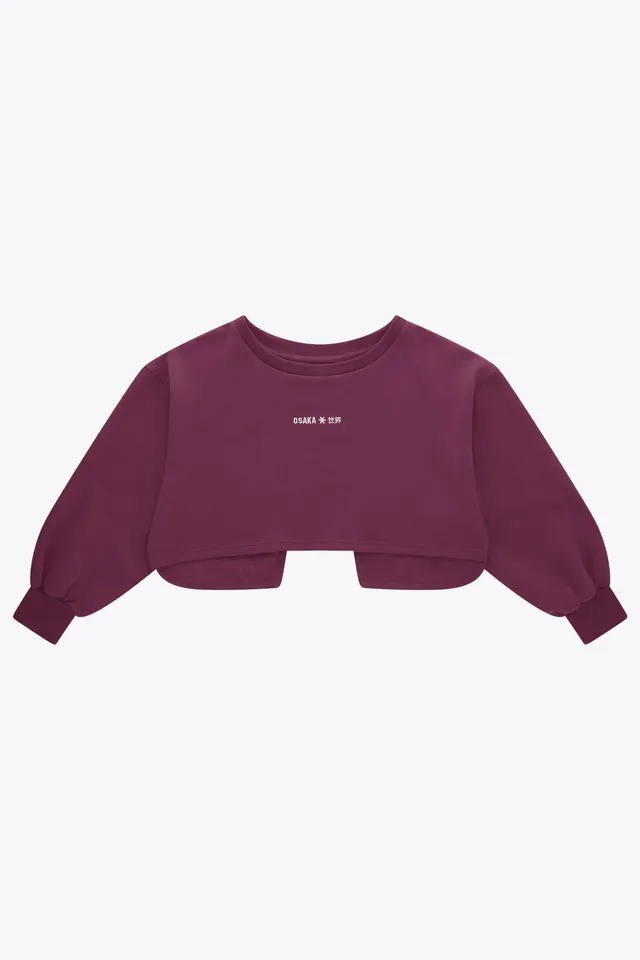 osaka-felpa-crossed-back-sweater-donna-cherry-lacquer image 1