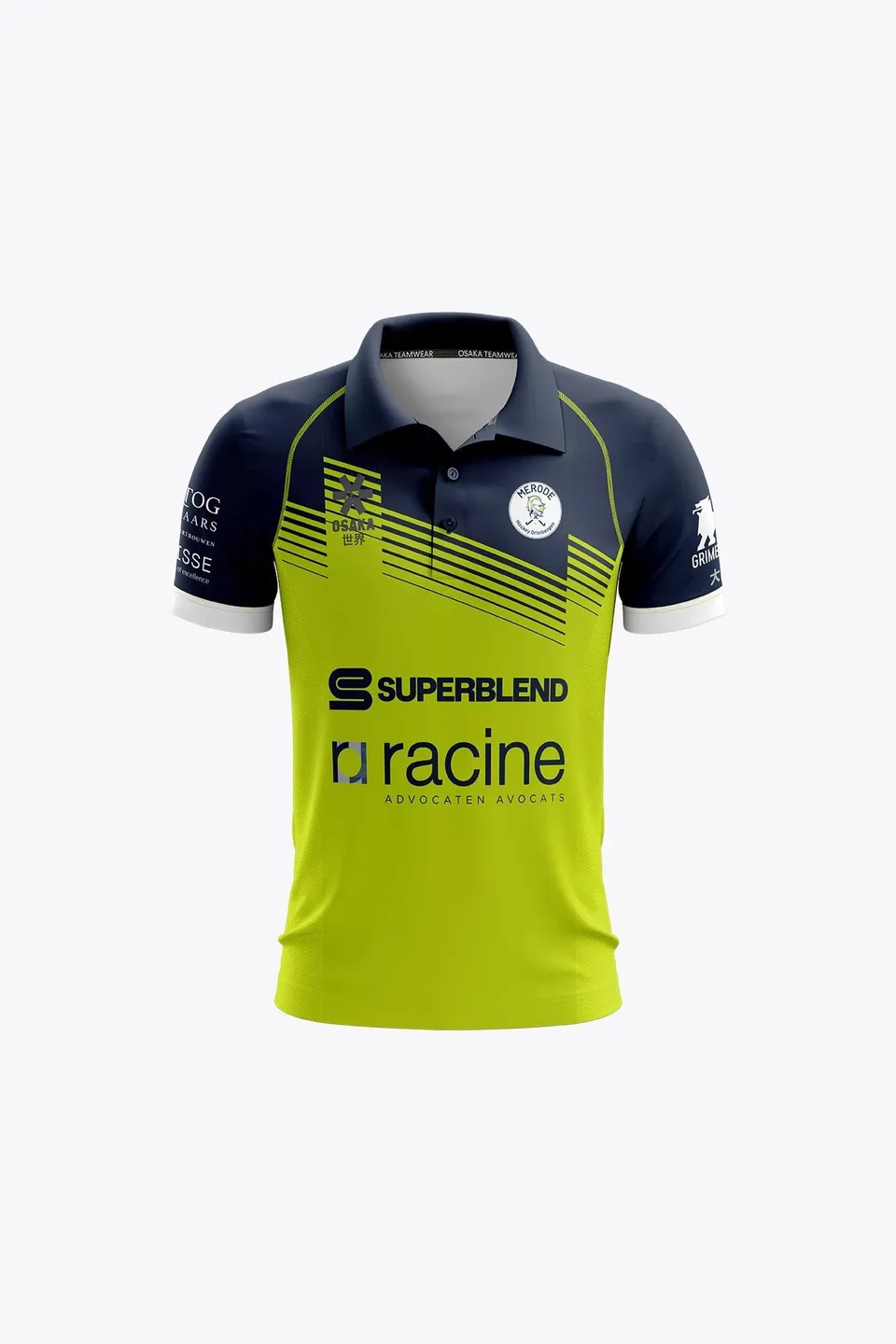 osaka-merode-polo-jersey-bambino-navy-lime image 1