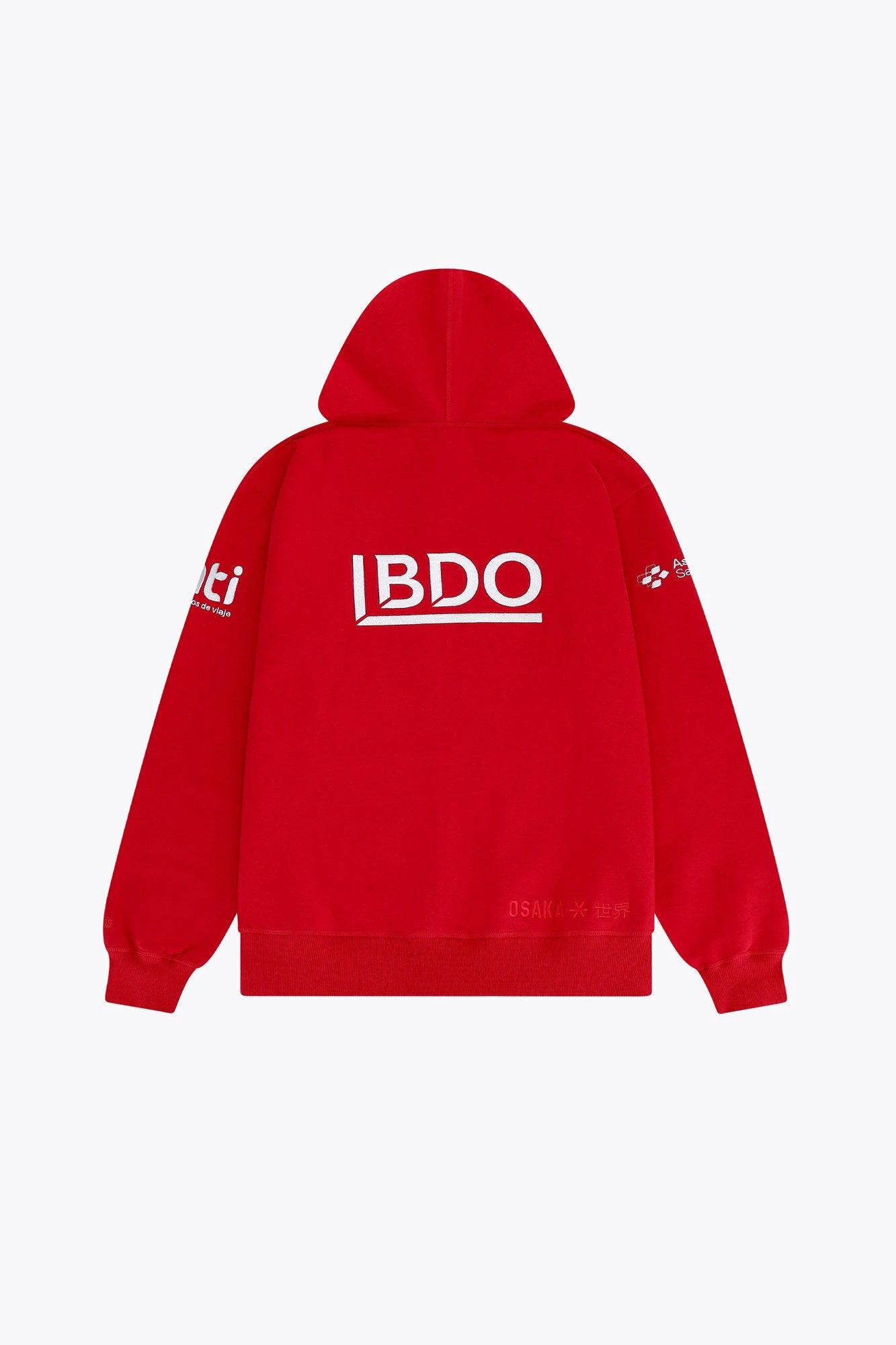 osaka-rc-polo-kids-hoodie-basic-felpa-cappuccio-bambino-rossa image 2