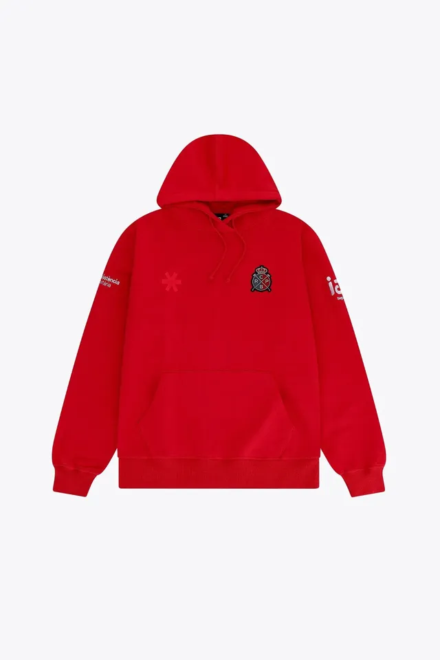 osaka-rc-polo-kids-hoodie-basic-felpa-cappuccio-bambino-rossa image 1