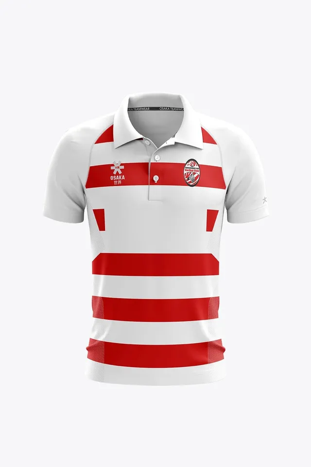 osaka-borgerhout-g-w-polo-uomo-bianco-rosso image 1