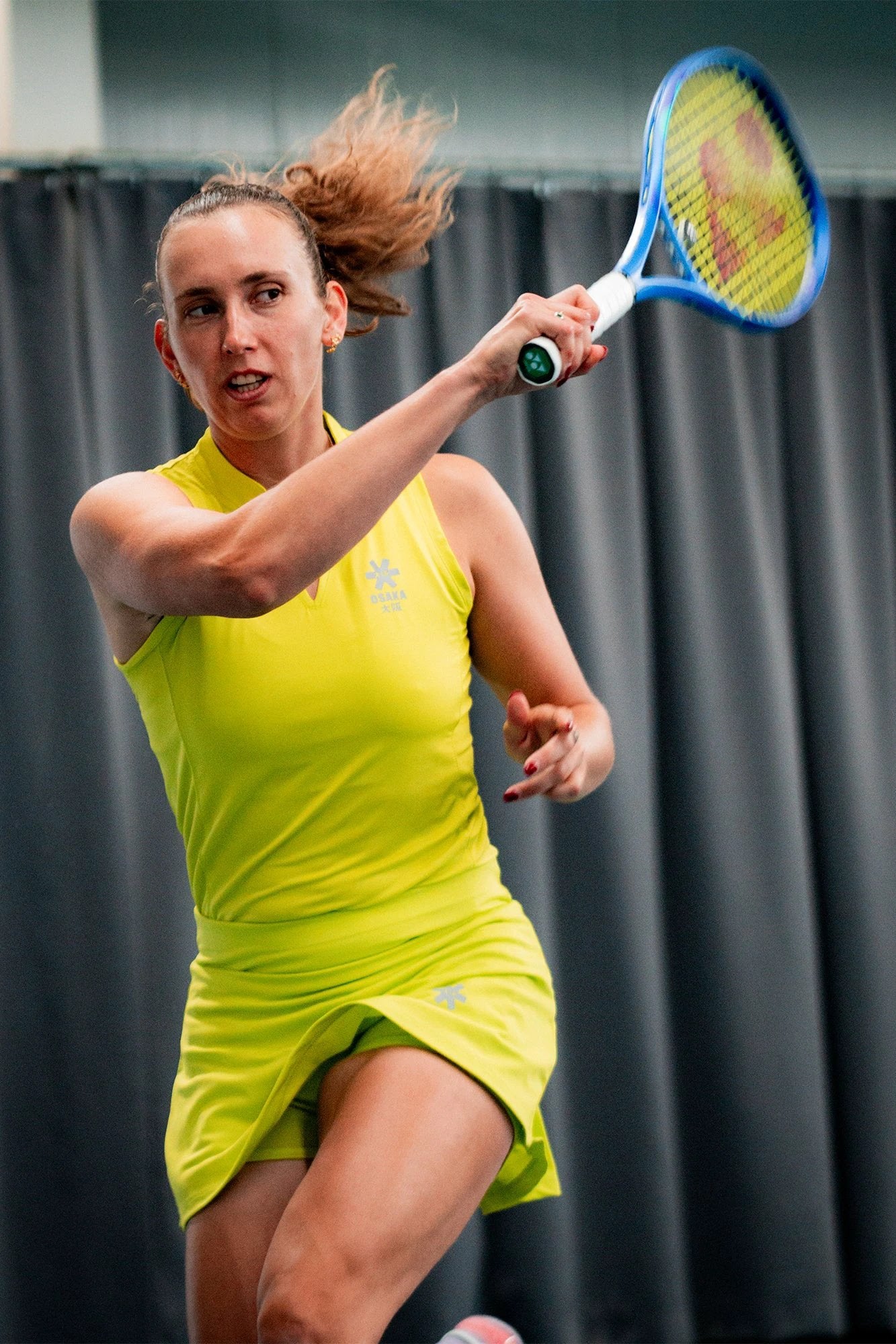 osaka-women-floucy-skort-gonna-pantaloncino-tennis-padel-donna-acid-lime image 4