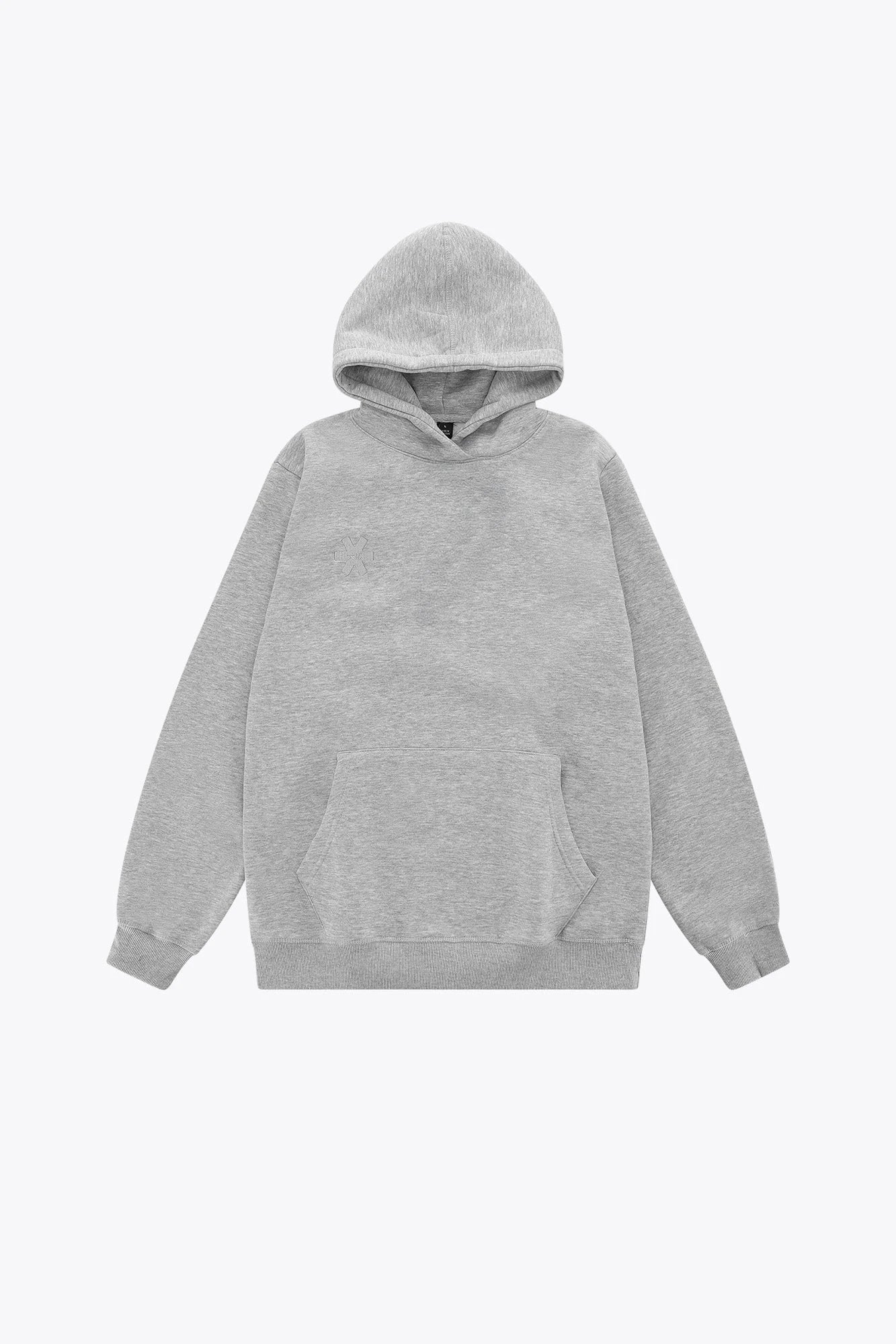 osaka-kids-hoodie-basic-felpa-cappuccio-bambino-grigio-melange image 1
