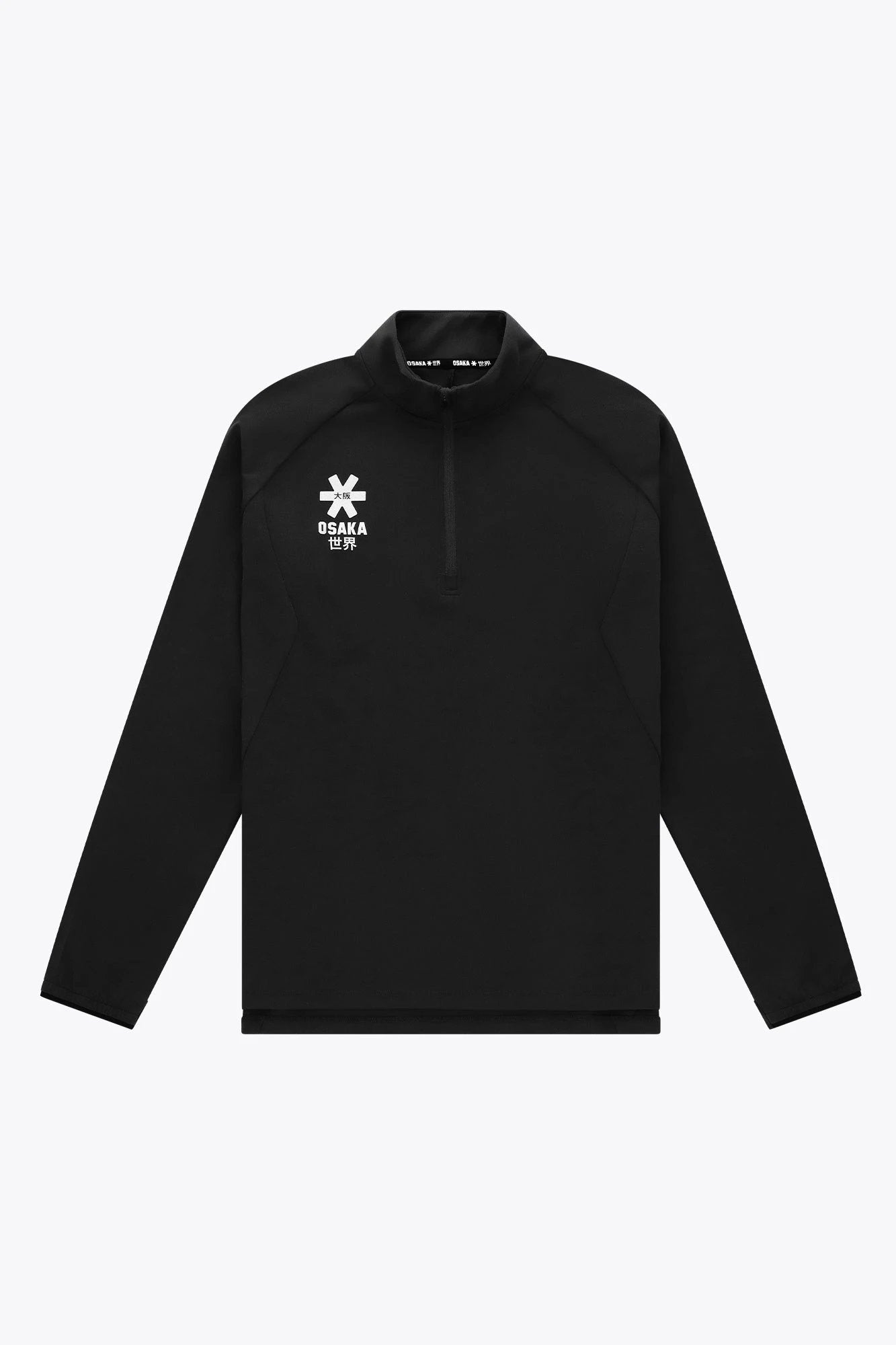 osaka-felpa-half-zip-uomo-nero image 1