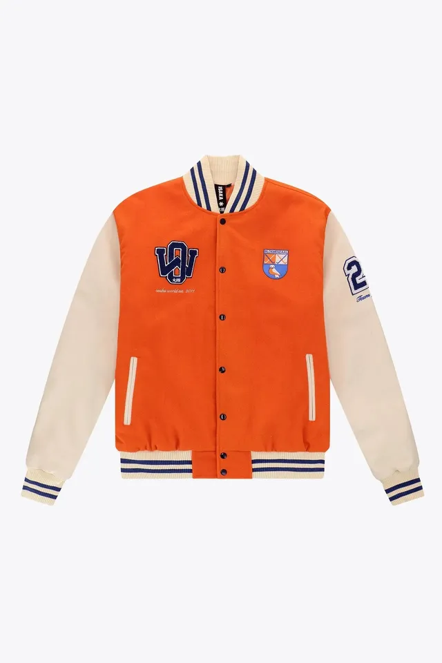 osaka-bloemendaal-varsity-jacket-orange-giacca-bomber-tifoso image 1
