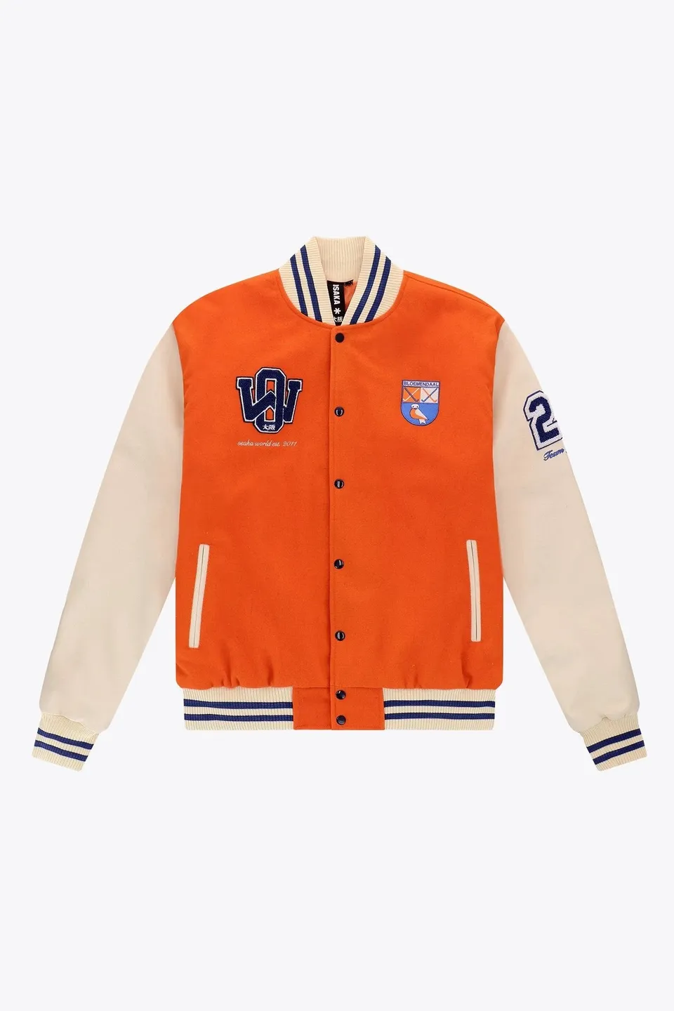 osaka-bloemendaal-varsity-jacket-orange-giacca-bomber-tifoso image 1