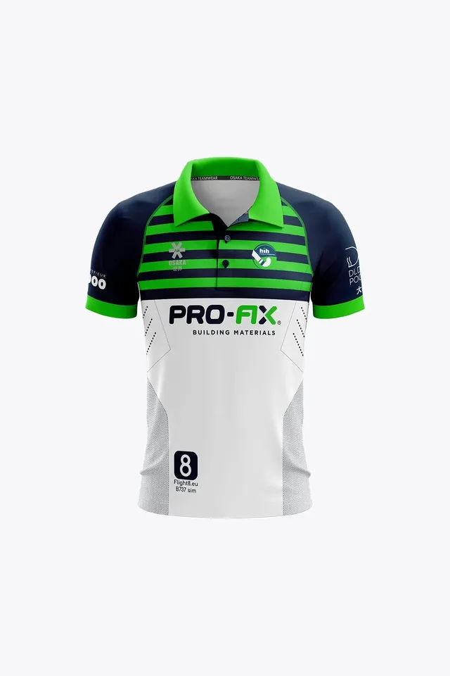 osaka-hoegaarden-polo-bambino-navy-green-white image 1