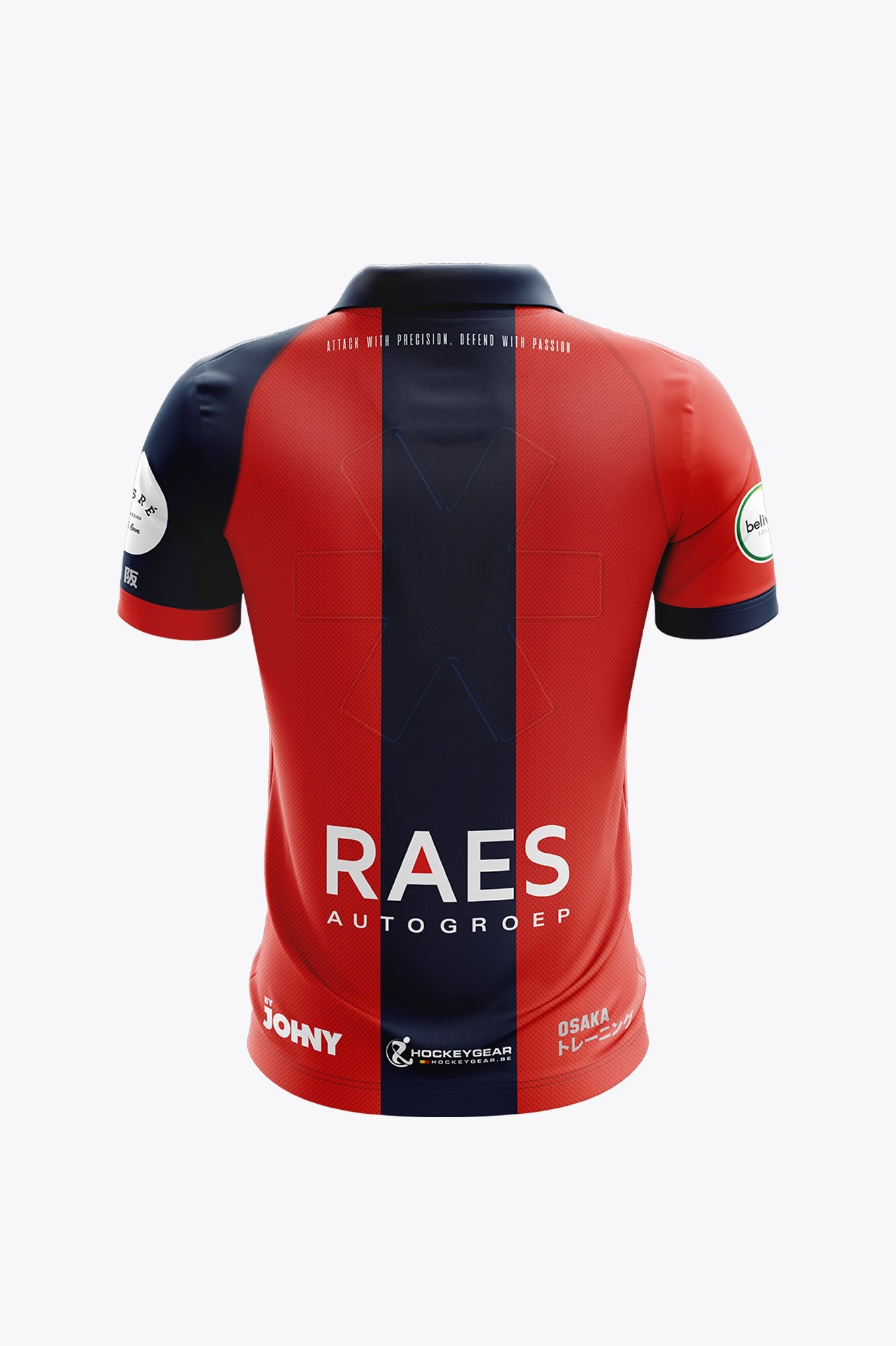 osaka-brg-uomo-polo-jersey-red-navy image 2