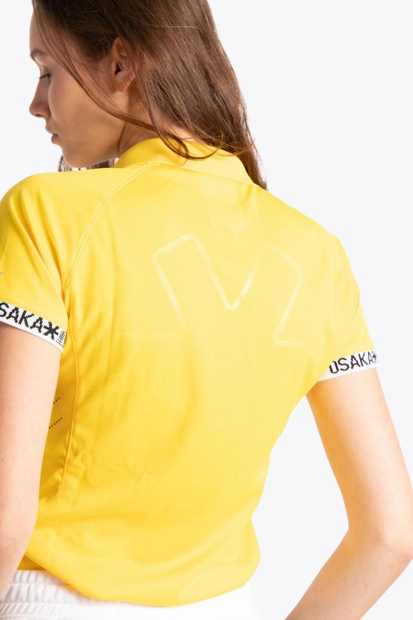 osaka-women-polo-jersey-polo-training-donna-yellow image 2