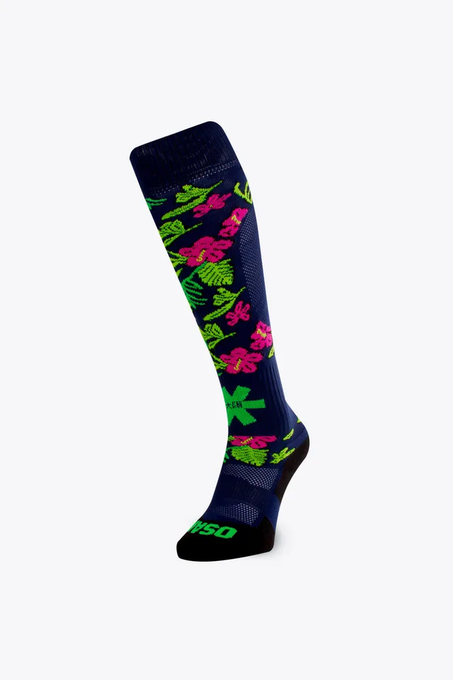 osaka-field-hockey-socks-flowers image 1