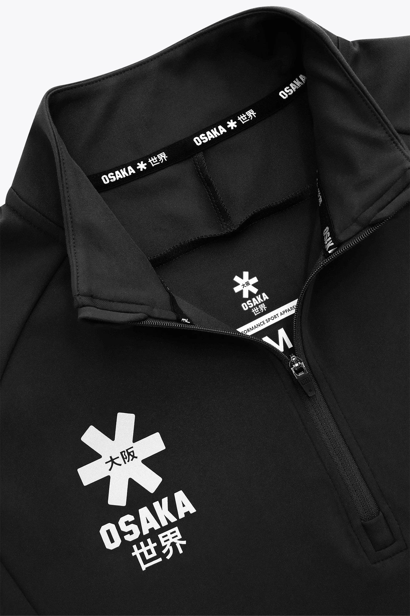 osaka-felpa-half-zip-uomo-nero image 3