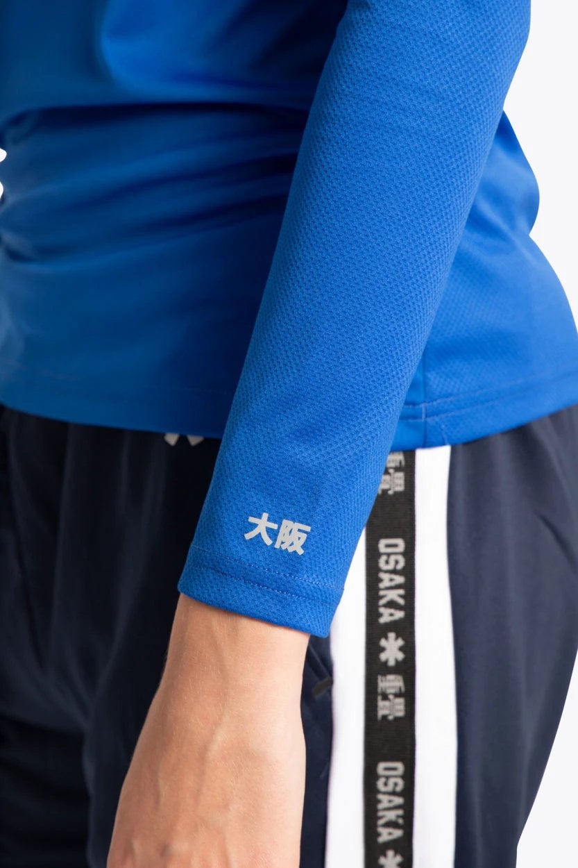 osaka-women-training-tee-manica-lunga-royal-blue image 5