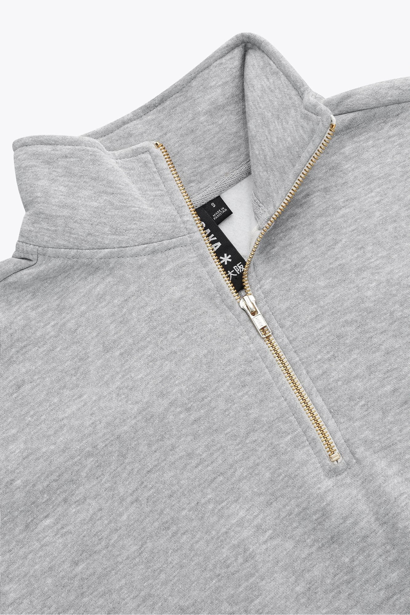 osaka-men-half-zip-sweater-felpa-mezza-zip-uomo-heather-grey image 3