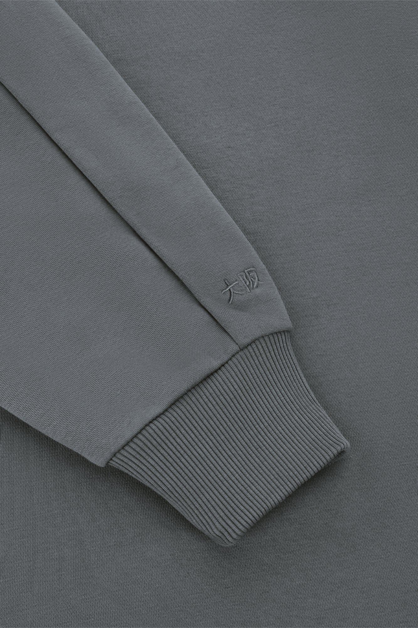 osaka-men-half-zip-sweater-dark-grey-melange image 4