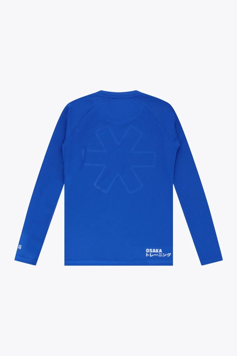 osaka-women-training-tee-manica-lunga-royal-blue image 2