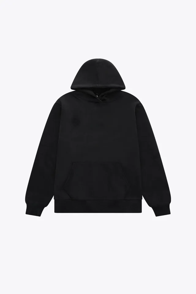 osaka-kids-hoodie-basic-nero-felpa-con-cappuccio-bambino image 1
