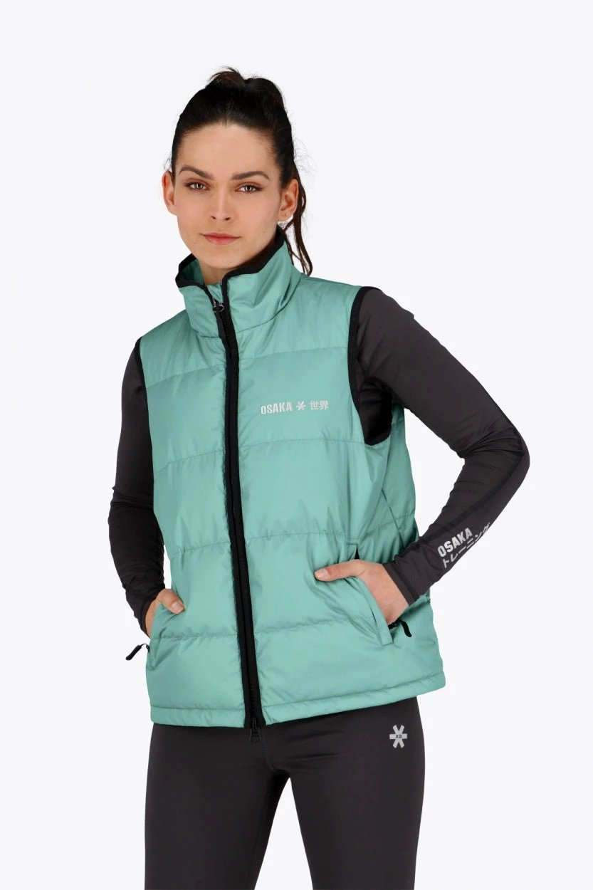 osaka-women-padded-gilet-smanicato-imbottito-donna-green image 2